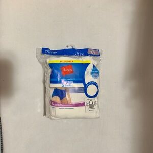 Hanes Cool Comfort White Cotton Briefs 5 in the Pack - Size 7 / L - NWT